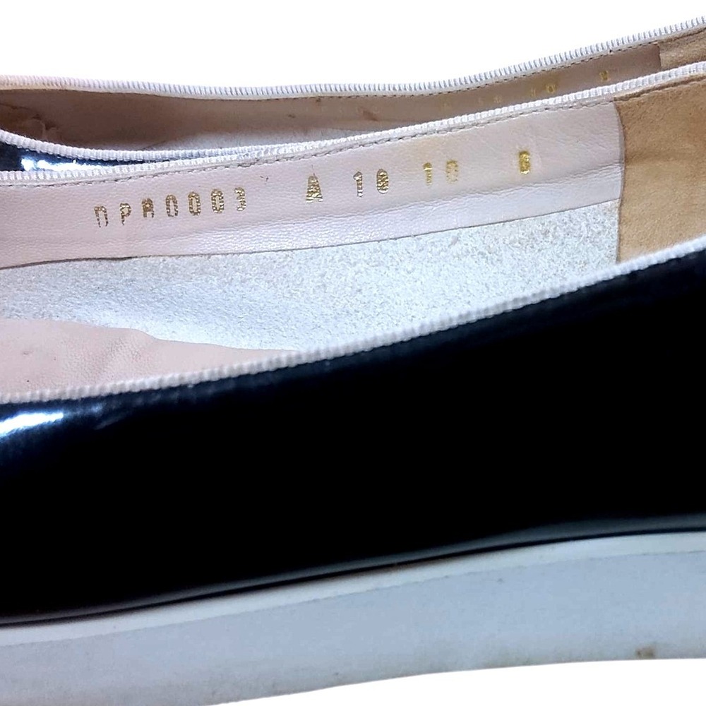 Ferragamo Salvatore Ferragamo Black Patent Platform Ballet Flats Womens 10 B - Picture 2 of 16